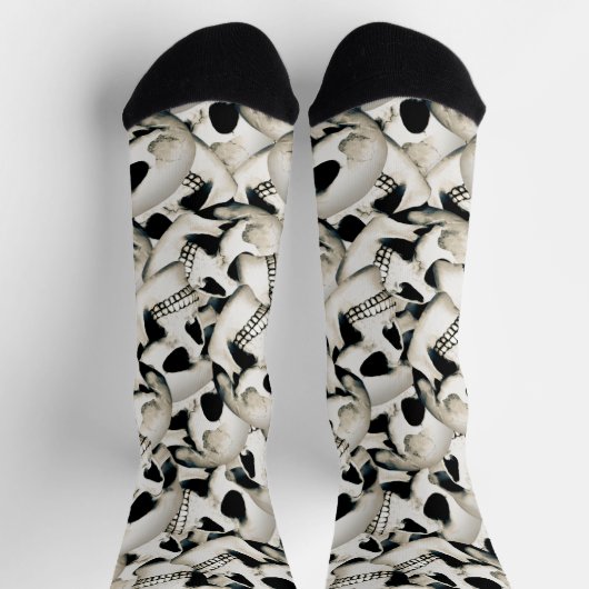 Skull Gemustert Socken (Oben)