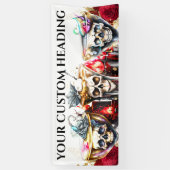 Skull Gesicht Cocktail Happy Hour Erwachsenen Mart Banner (Vertikal)