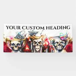 Skull Gesicht Cocktail Happy Hour Erwachsenen Mart Banner
