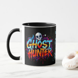 Skull Ghost Hunter Paranormal Graffiti Zitat schwa Tasse