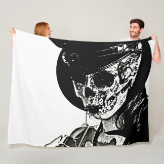 Skull Girl Fleece Blanket