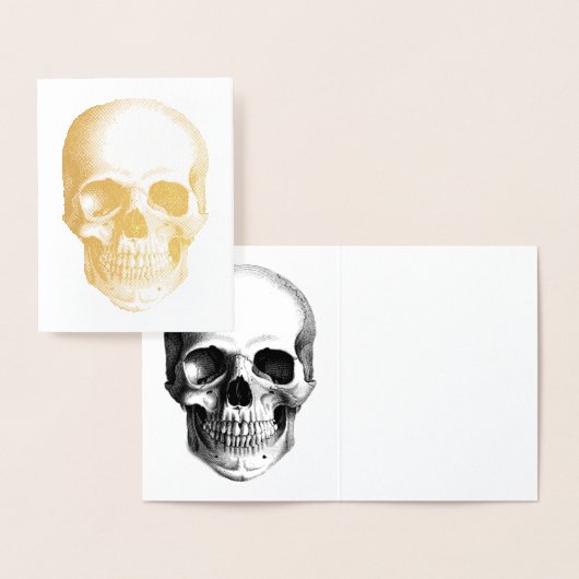 SKULL Gold Foil Note Card Folienkarte (Anzeige)