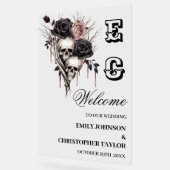 Skull-Gothic-Akryllische Hochzeitszeichen Acrylschild (Winkel)