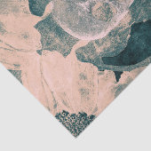 Skull Gothic Aquamarin Beige Grunge Textur Seidenpapier (Ausschnitt)