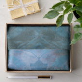 Skull Gothic Aquamarin Blue Grunge Texture Seidenpapier (Geschenk)