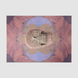 Skull Gothic Bloral Blush Pink Beige Vintag Seidenpapier