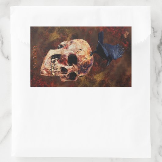 Skull & Gothic Crow Fantasy Art Stickers (Tasche)