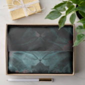 Skull Gothic Floral Aquamarin Black Grunge Textur Seidenpapier (Geschenk)