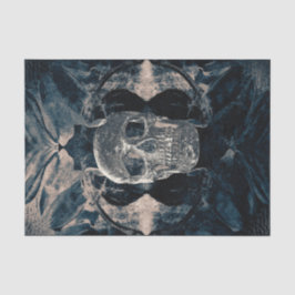 Skull Gothic Floral Cyanotype Vintag Grunge Seidenpapier