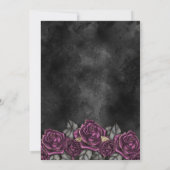 Skull Gothic Floral Rose Hochzeit Einladung (Rückseite)