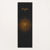 Skull Gothic Gold Modernes, stilvolles Monogramm Yogamatte (Vorderseite)