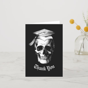 Skull Gothic Graduation Party Radiology Dankeskarte