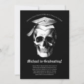 Skull Gothic Graduation Party Radiology Einladung (Vorderseite)