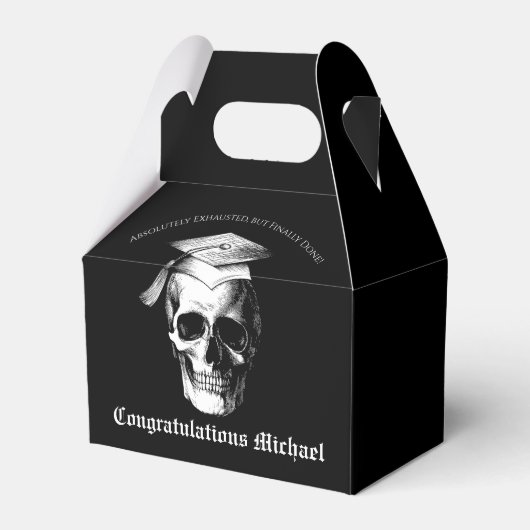 Skull Gothic Graduation Party Radiology Geschenkschachtel (Vorderseite)
