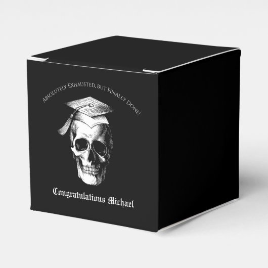 Skull Gothic Graduation Party Radiology Geschenkschachtel (Vorderseite)