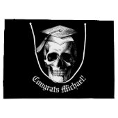 Skull Gothic Graduation Party Radiology Große Geschenktüte (Rückseite)