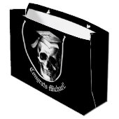 Skull Gothic Graduation Party Radiology Große Geschenktüte (Rückseite Schrägansicht)