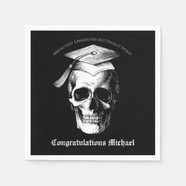 Skull Gothic Graduation Party Radiology Serviette