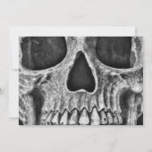 Skull Gothic Grand Opening Schwarz-weißer Tattoo S Einladung (Rückseite)