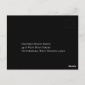 Skull-Gothic Halloween-Antwort-Karte Postkarte (Rückseite)