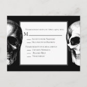 Skull-Gothic Halloween-Antwort-Karte Postkarte (Vorderseite)