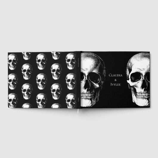Skull Gothic Halloween Gästebuch (Voll)