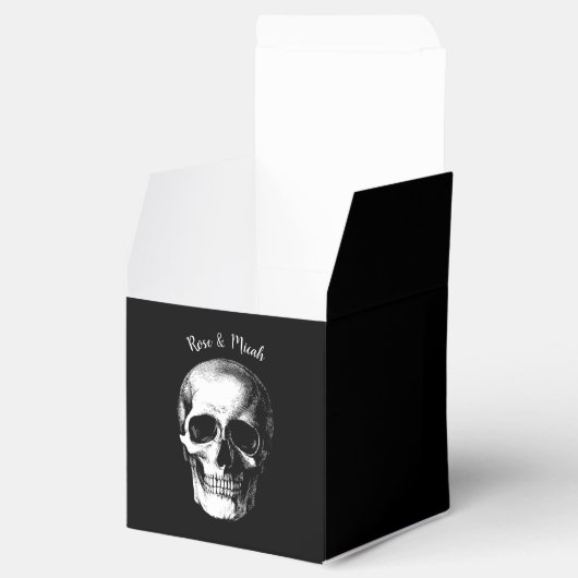 Skull Gothic Halloween Gastgeschenk Hochzeit Boxen Geschenkschachtel (Geöffnet)