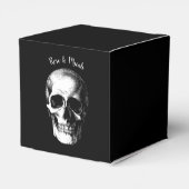 Skull Gothic Halloween Gastgeschenk Hochzeit Boxen Geschenkschachtel (Rückseite)