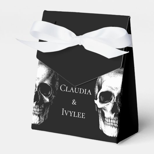 Skull Gothic Halloween Gastgeschenk Hochzeit Boxen Geschenkschachtel (Vorderseite)
