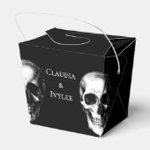 Skull Gothic Halloween Gastgeschenk Hochzeit Boxen Geschenkschachtel (Rückseite)