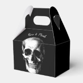 Skull Gothic Halloween Gastgeschenk Hochzeit Boxen Geschenkschachtel (Rückseite)