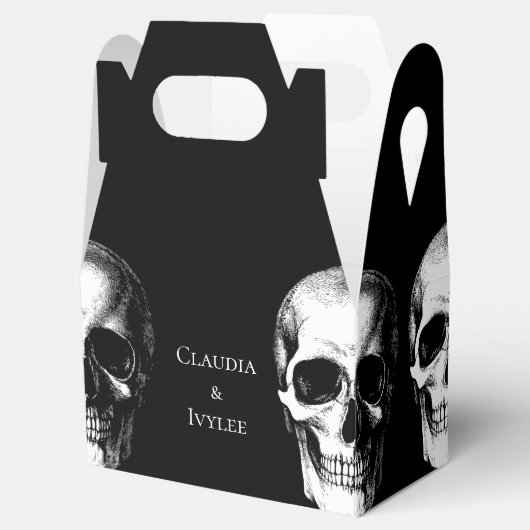 Skull Gothic Halloween Gastgeschenk Hochzeit Boxen Geschenkschachtel (Geöffnet)