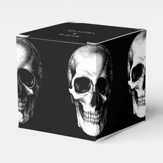 Skull Gothic Halloween Gastgeschenk Hochzeit Boxen Geschenkschachtel (Vorderseite)