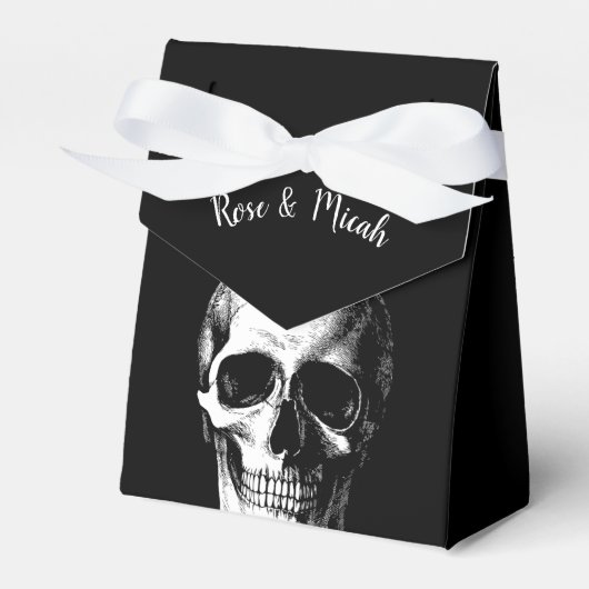 Skull Gothic Halloween Gastgeschenk Hochzeit Boxen Geschenkschachtel (Vorderseite)