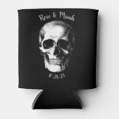 Skull Gothic Halloween Hochzeit Dosenkühler (Vorderseite)