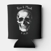 Skull Gothic Halloween Hochzeit Dosenkühler (Rückseite)