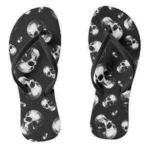 Skull Gothic Halloween Hochzeit Flip Flops Badesandalen