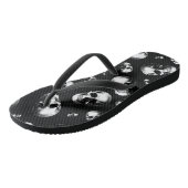 Skull Gothic Halloween Hochzeit Flip Flops Badesandalen (Schrägansicht)