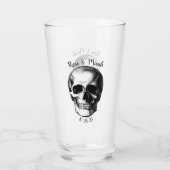 Skull Gothic Halloween Hochzeitbrille Glas (Rückseite)