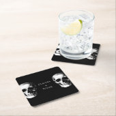 Skull Gothic Halloween Hochzeitsfeier Untersetzer (Vor Ort)