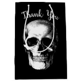 Skull Gothic Halloween Hochzeitsgeschenktasche Mittlere Geschenktüte (Vorderseite)