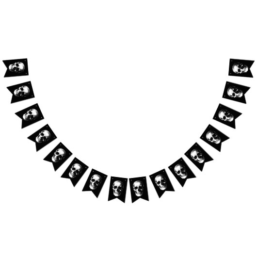 Skull Gothic Halloween Hochzeitsjagd Wimpelkette (Alle)