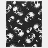 Skull Gothic Halloween Hochzeitsleder Fleecedecke (Vorderseite)