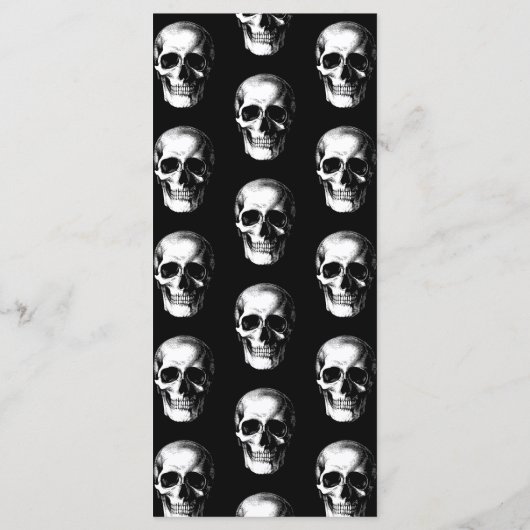 Skull Gothic Halloween-Menü Menükarte (Rückseite)