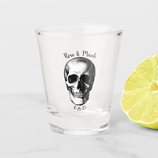 Skull-Gothic Halloween-Shot-Glas Schnapsglas (Vorderseite)