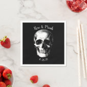 Skull Gothic Halloween Wedding Napkins Serviette (Beispiel)