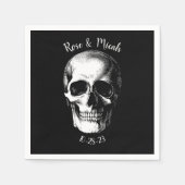 Skull Gothic Halloween Wedding Napkins Serviette (Vorderseite)