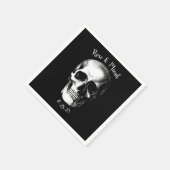 Skull Gothic Halloween Wedding Napkins Serviette (Ecke)