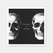 Skull Gothic Halloween Wedding Napkins Serviette (Vorderseite)