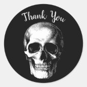 Skull Gothic Halloween Wedding Stickers (Vorderseite)